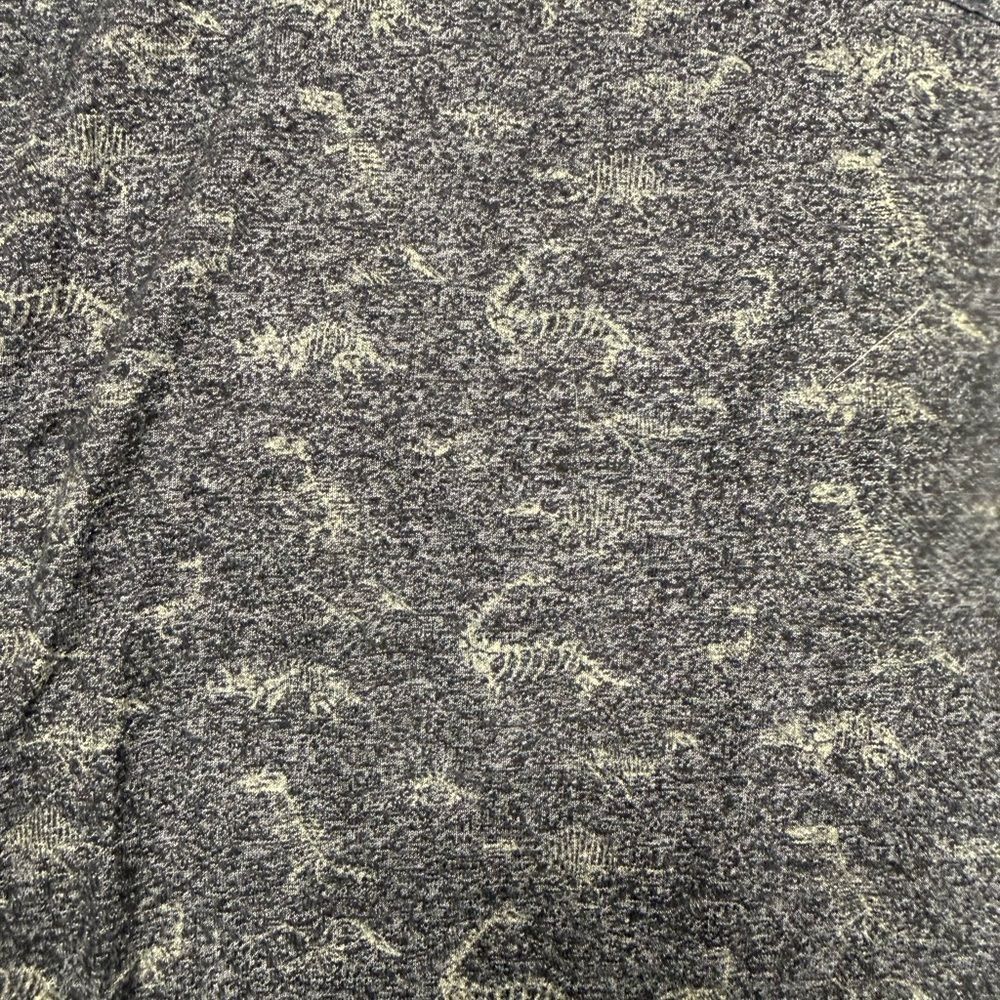 🦕 Men's Gray Dinosaur 🦖 Patterned Short Sleeve Tee by Alpha Beta Size Large - Picture 3 of 6